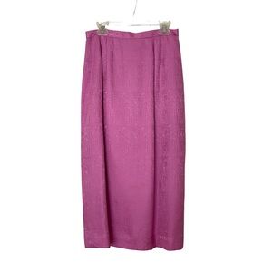 Vintage Pink Silk High Waist Pencil Skirt Size 6-NWOT